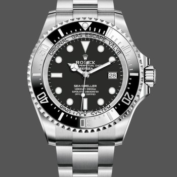 Replica Rolex Deepsea 126660 Black Dial Oyster Steel 44mm Herren Replica-Uhr