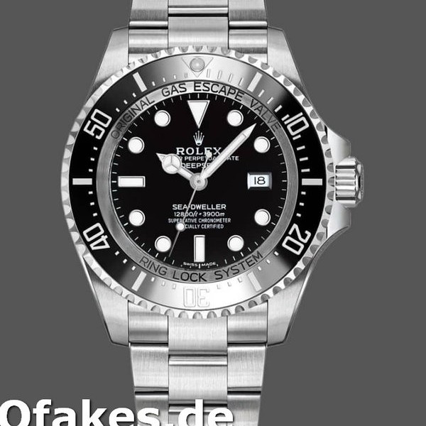 Replica Rolex Sea-Dweller Deepsea 116660 Edelstahl Schwarz Zifferblatt 44MM Herren Replica Uhren