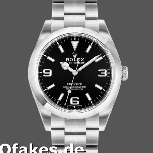 Replica Rolex Explorer 214270 Edelstahl Schwarz Zifferblatt 39mm Herren Replica Uhren