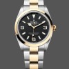 Replica Rolex Explorer 36 Black Dial Yellow Gold M124273 0001 Damen Uhr
