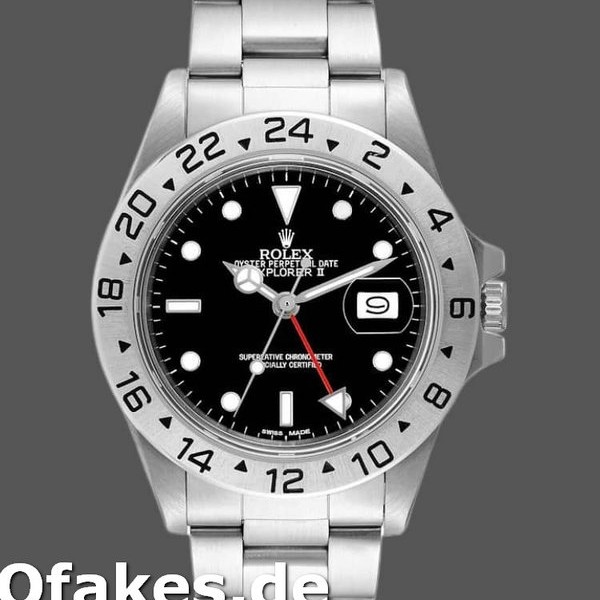 Replica Rolex Explorer II 16550 Edelstahl Schwarz Zifferblatt 39MM Herren Replica Uhren