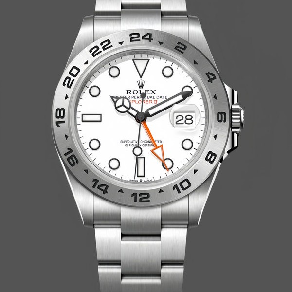 Replica Rolex Explorer II m226570 0001 Edelstahl Weißes Zifferblatt 42MM Herren Replica Uhren