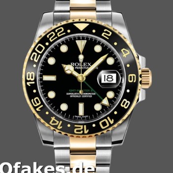 Replica Rolex GMT-Master II 116713LN Edelstahlgehäuse Schwarzes Zifferblatt 40mm Herren Replica Uhren