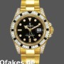Replica Rolex GMT-Master II 116758 Gelbgold Schwarz Zifferblatt Diamanten 40mm Herren Replica Uhren