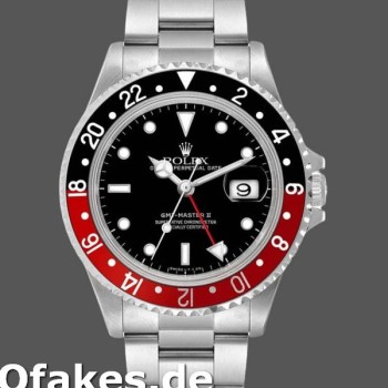 Replica Rolex GMT-Master II 16710 Black Dial Black Red Coke Bezel 40MM Herren Replica Uhren