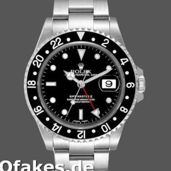 Replica Rolex GMT-Master II 16710 Black Dial Stainless Steel Case 40MM Herren Replica Uhren