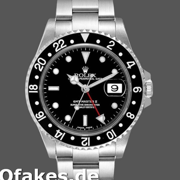 Replica Rolex GMT-Master II 16710 Black Dial Stainless Steel Case 40MM Herren Replica Uhren