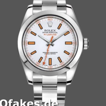 Replica Rolex Milgauss 116400 Automatik Weißes Zifferblatt 40mm Herren Replica Uhren