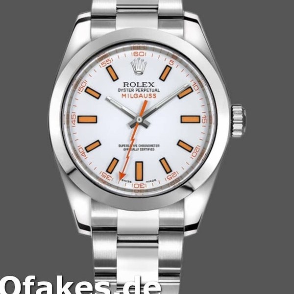 Replica Rolex Milgauss 116400 Automatik Weißes Zifferblatt 40mm Herren Replica Uhren
