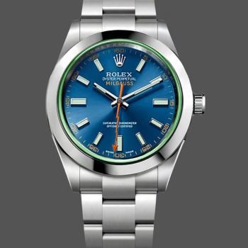 Replica Rolex Milgauss 116400GV Edelstahl Z-Blau Zifferblatt 40mm Herren Replica Uhren