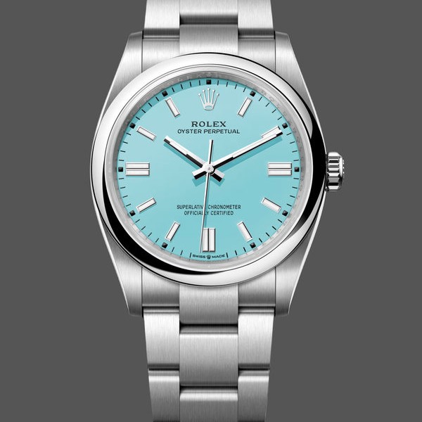 Replica Rolex Herren Oyster Perpetual 41 Türkises Zifferblatt m124300 0006 Herrenuhr