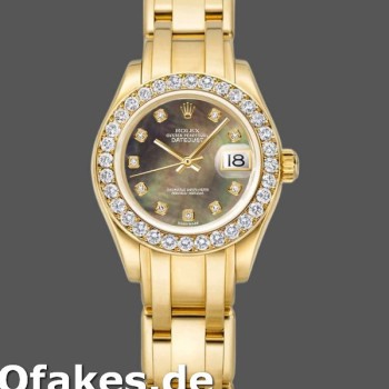 Replica Rolex Pearlmaster 80298 Gelbgold MOP Zifferblatt 29MM Lady Replica Uhren