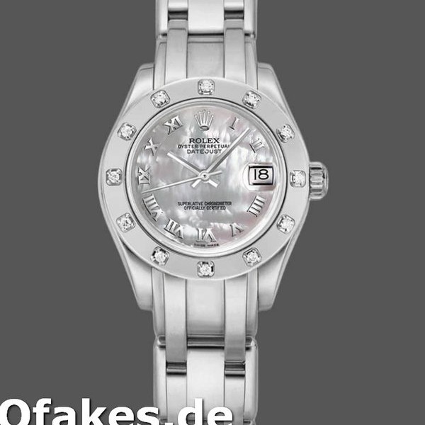 Replica Rolex Pearlmaster 80319 MOP Roman Dial 29MM Lady Replica Uhren