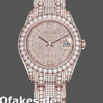 Replica Rolex Pearlmaster 86405RBR Everose Gold Paved Diamond Zifferblatt 39mm Herren Replica Uhren
