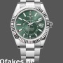 Replica Rolex Sky-Dweller 336934 Fluted Bezel Green Dial 42MM Herren Replica Uhren