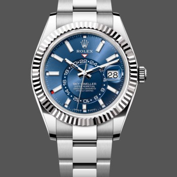 Replica Rolex Sky-Dweller 42 m336934 0005 Edelstahl Blaues Zifferblatt Replica Uhren