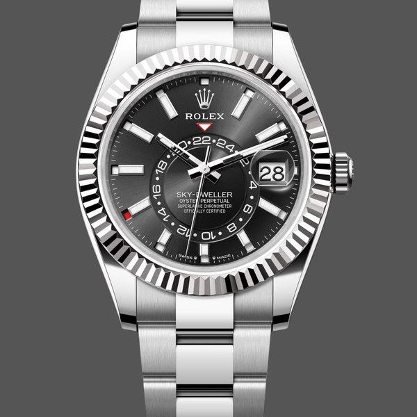 Replica Rolex Sky Dweller 42 White Rolesor Black Dial Oyster M336934 0007 Herrenuhr