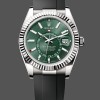 Replica Rolex Sky Dweller 42mm 336239 Rubber Strap Black Dial Herrenuhr