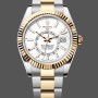 Replica Rolex Sky Dweller 42mm White Dial Stick Markers m336933 0005 Herrenuhr