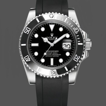 Replica Rolex Submariner 126610LN Black Rubber Strap Black Dial 41mm Herren Replica Uhren