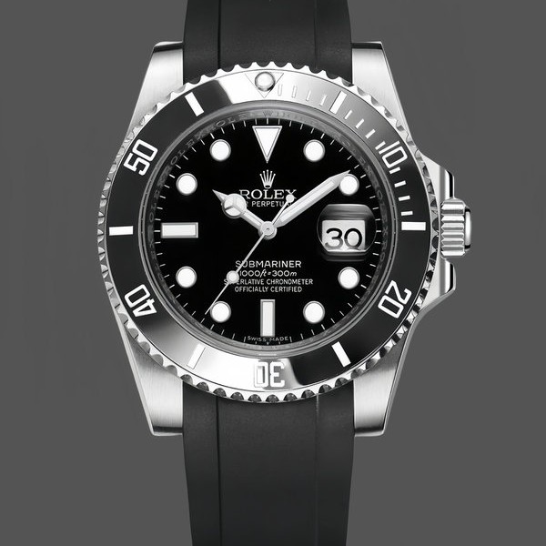 Replica Rolex Submariner 126610LN Black Rubber Strap Black Dial 41mm Herren Replica Uhren