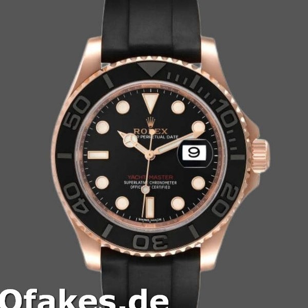 Replica Rolex Yacht-Master 116655 Everose Gold Black Dial 40mm Herren Replica Uhren