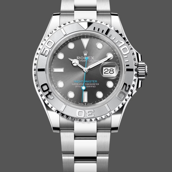 Replica Rolex Yacht-Master 126622 Platinum Bezel Dark Rhodium Grey Dial 40MM Herren Replica Uhren