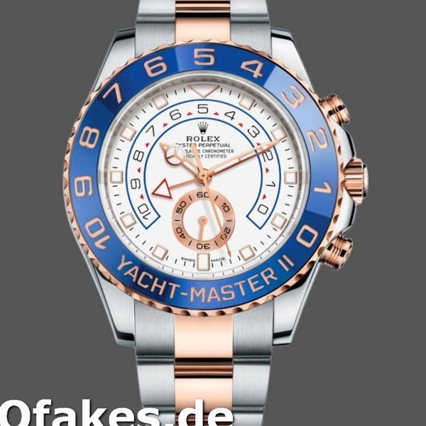 Replica Rolex Yacht-Master II 116681 Weißes Zifferblatt 44mm Herren Replica Uhren